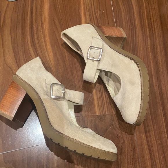 Maryam Nassir Zadeh / leather Mary Jane Babies buckle lug sole heels 40 10 - Picture 2 of 9